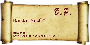 Banda Pető névjegykártya